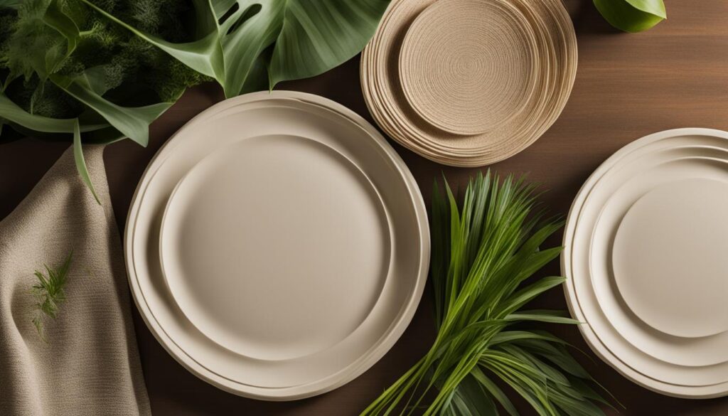 Compostable Plates Made from Sugarcane Pulp